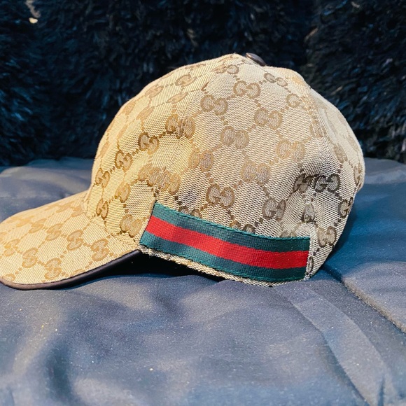 GUCCI Original GG Canvas Baseball Ca w/Web - Picture 4 of 7